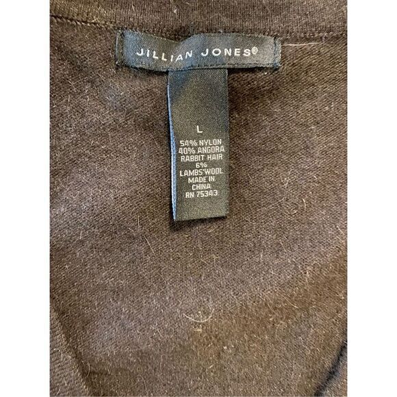 Jillian Jones Chocolate Brown Angora/Wool Blend Cardigan | Size L - Picture 3 of 3
